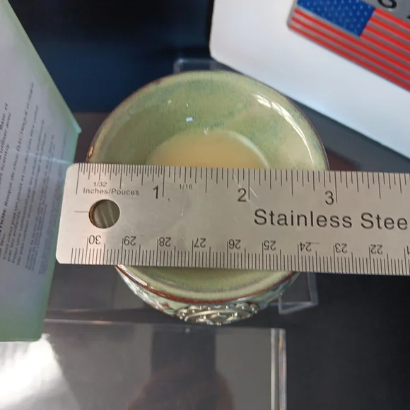 SCENTSY Warmer CHARLEMAGNE Plug-In Warmer Retired Blue/Brown Artisan/Used BOX CN - Picture 13 of 16